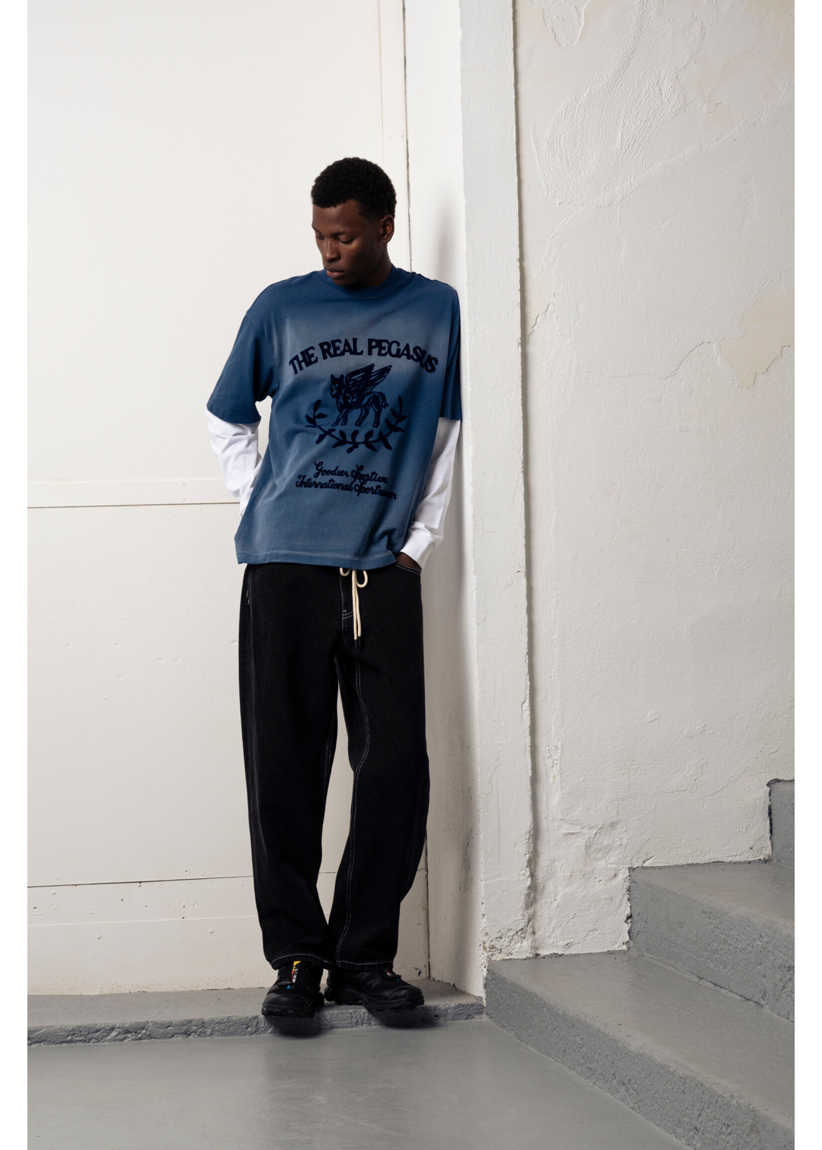 Goodies Sportive Goodies Sportive Real Pegasus Long Sleeve - Navy / White