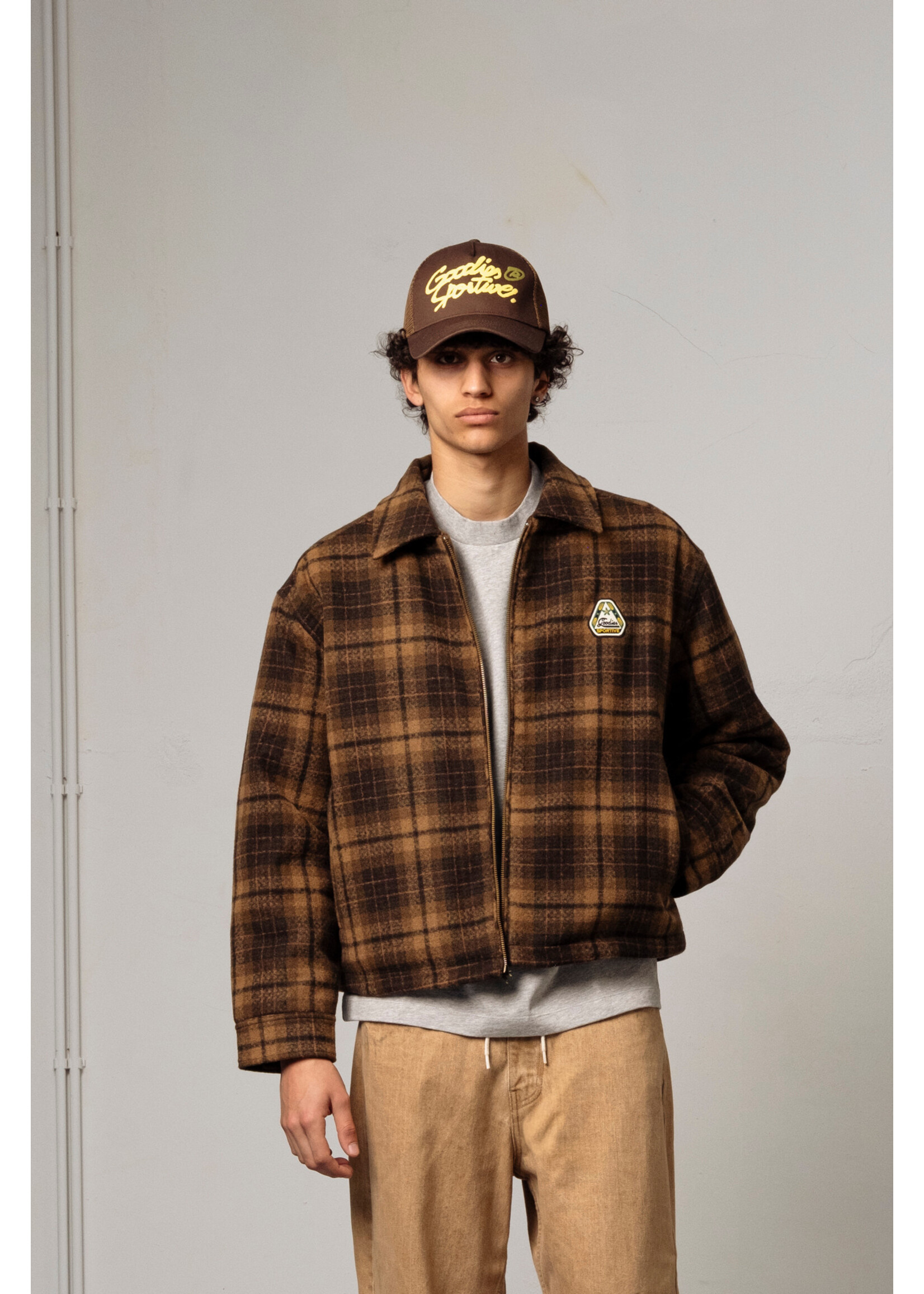 Goodies Sportive Goodies Sportive Hiker Check Overshirt - Brown Check