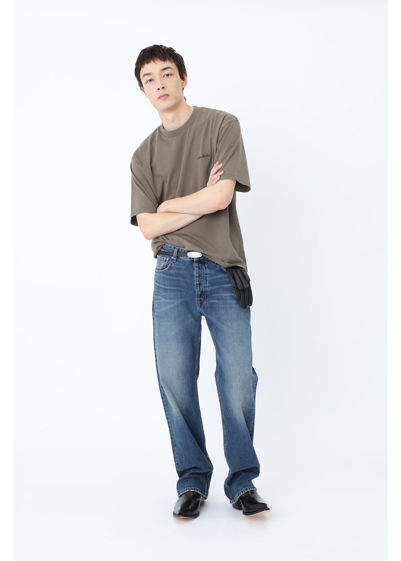 Won Hundred Won Hundred LA Italic T-Shirt - Morel Brown