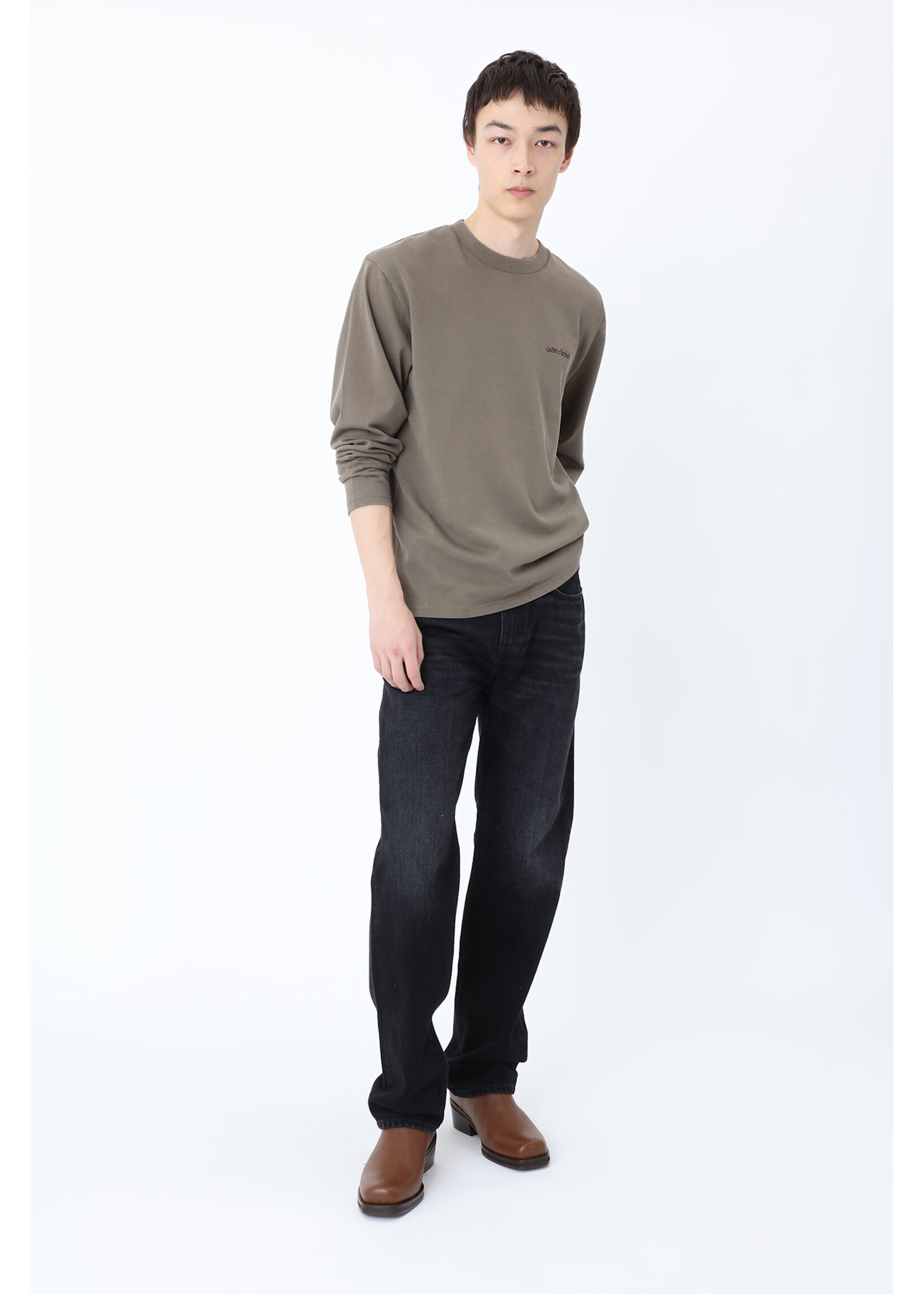Won Hundred Won Hundred LA LS Italic Shirt - Morel Brown