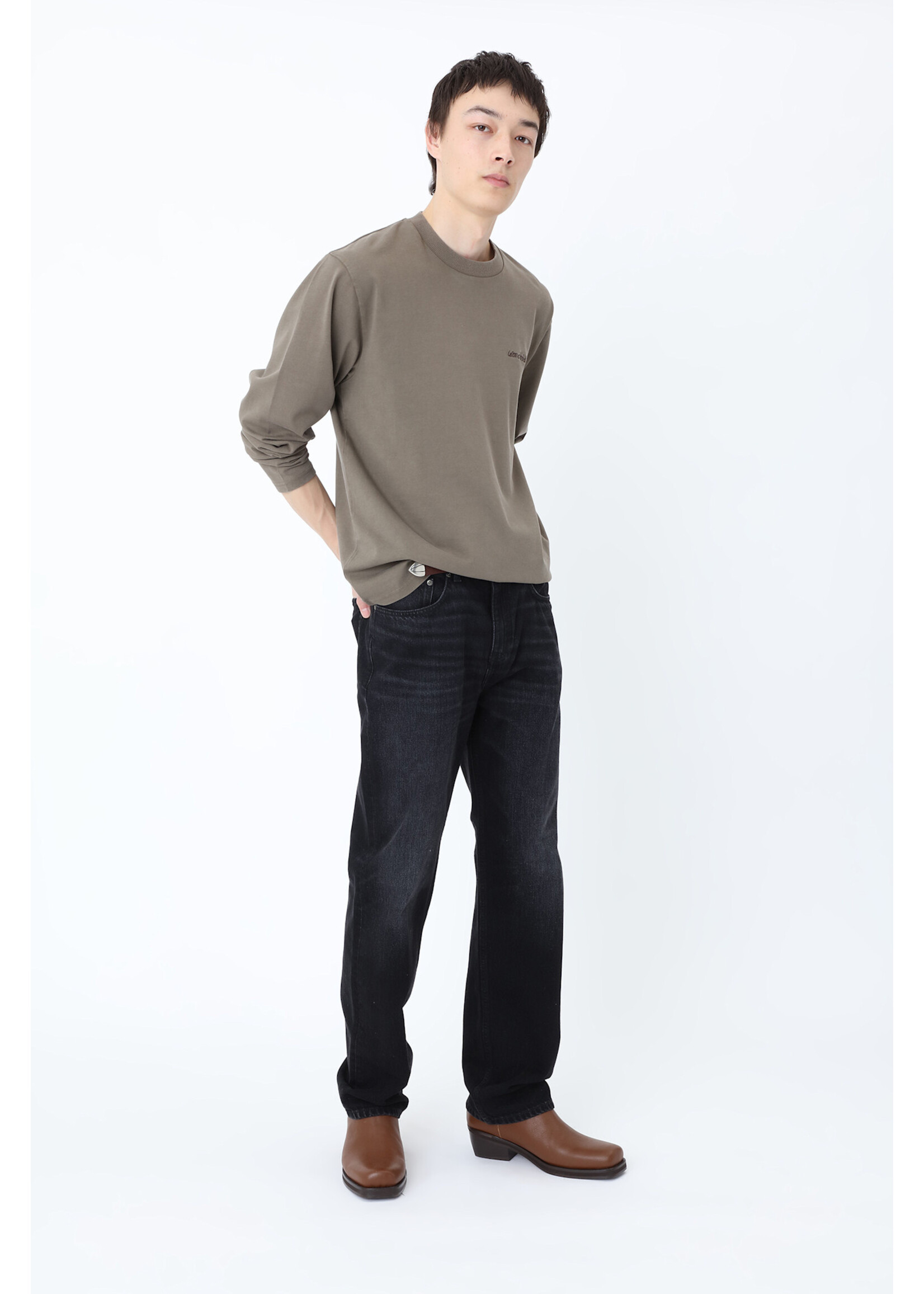 Won Hundred Won Hundred LA LS Italic Shirt - Morel Brown