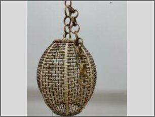 LAMPU RANTAI KULIT ROTAN