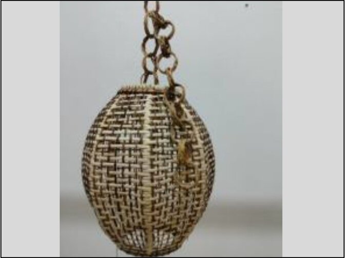 LAMPU RANTAI KULIT ROTAN