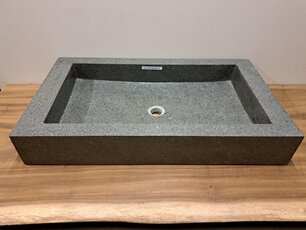 Rectangular natural stone washbasin - 80x45cm