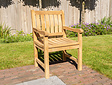 Teak garden armchair Bergamo