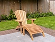 Riviera sun lounger with footstool