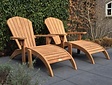 Riviera sun lounger with footstool