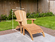 Riviera sun lounger with footstool