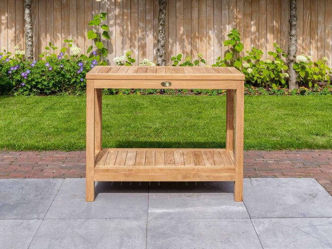 Teak Roma side table 80 cm