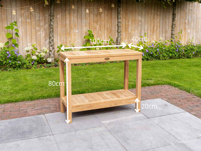 Teak Roma side table 80 cm