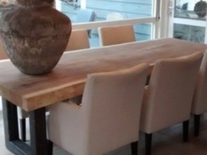 Metal table leg U – 10x10 cm – rustic (per set)