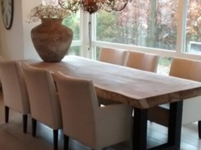 Metal table leg U – 10x10 cm – rustic (per set)