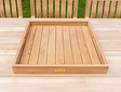 Teak square serving tray 60 × 60