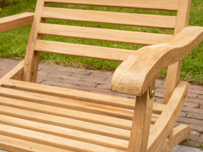 Teak DiCaprio lounge chair.