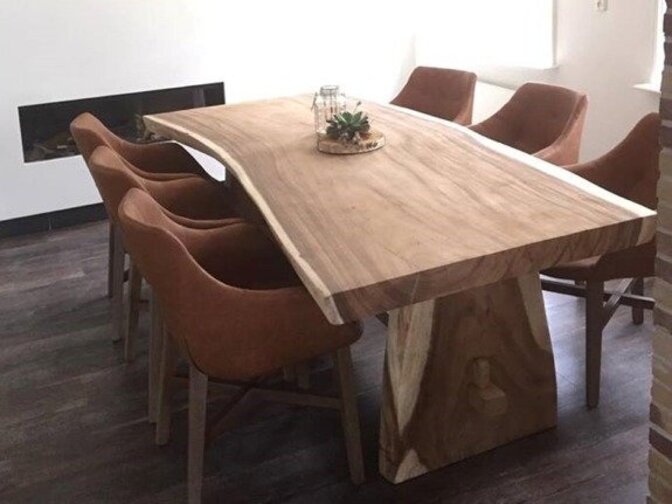 Tree trunk top table 100/110 x 240 cm x 10cm