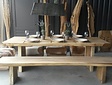 Robust tree trunk top table 100/110 x280 cm x 10cm
