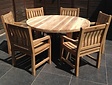 Teak Napoli round garden table 155x75 cm