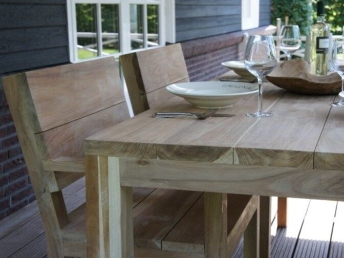 Teak Napoli garden table 100x300x77 cm