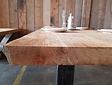 Teak tree trunk tabletop for indoor use 95 × 240 cm