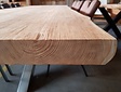 Teak tree trunk tabletop for indoor use 100 × 280 × 6 cm