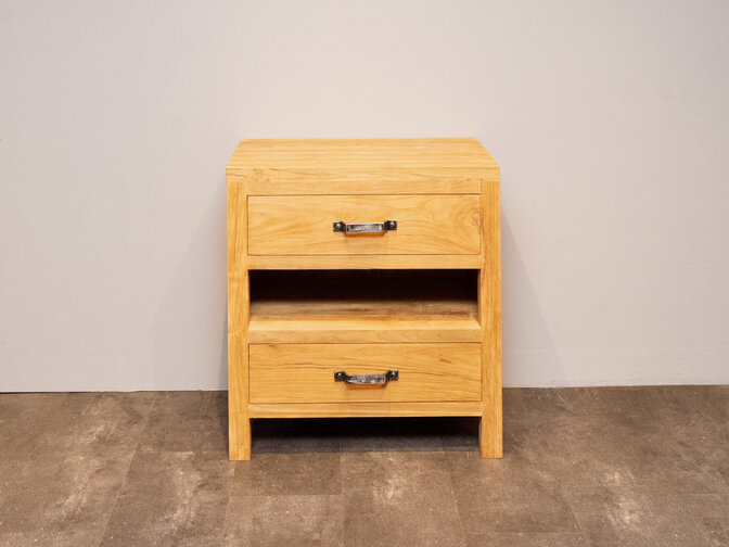 Wooden bathroom vanity 80 × 45 × 85 cm – natural