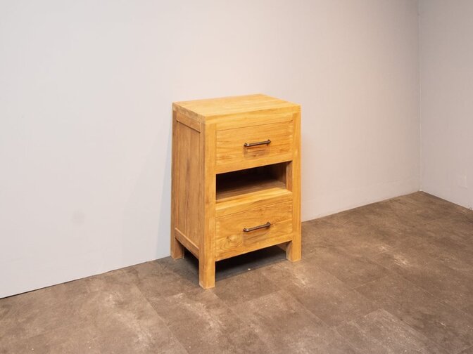 Wooden bathroom vanity 60 × 42 × 85 cm – natural