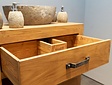 Wooden bathroom vanity 80 × 45 × 85 cm – natural