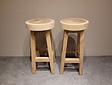 Tree trunk bar stool - round - 35x75x7 cm