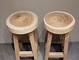 Tree trunk bar stool - round - 35x75x7 cm