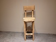 Suar bar stool with backrest
