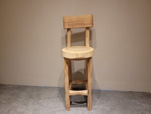 Suar bar stool with backrest