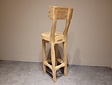 Suar bar stool with backrest