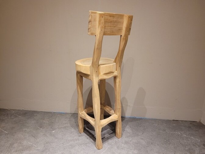 Suar bar stool with backrest