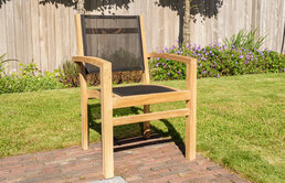 Teak garden chairs