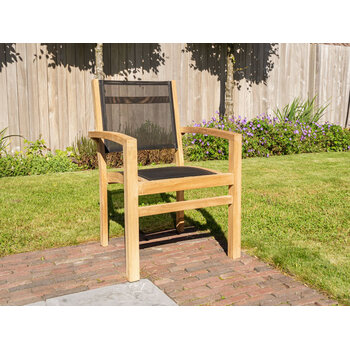Teak garden chairs
