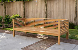 Teak lounge benches