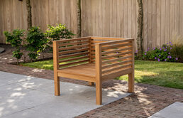 Teak lounge chairs