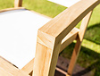 Teak garden chair Torino Batyline Creme