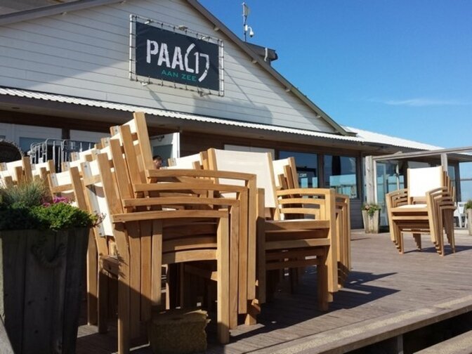 Teak garden chair Torino Batyline Creme