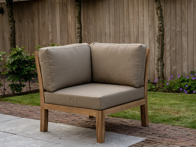 Teak corner lounge New Ibiza 86x86 cm