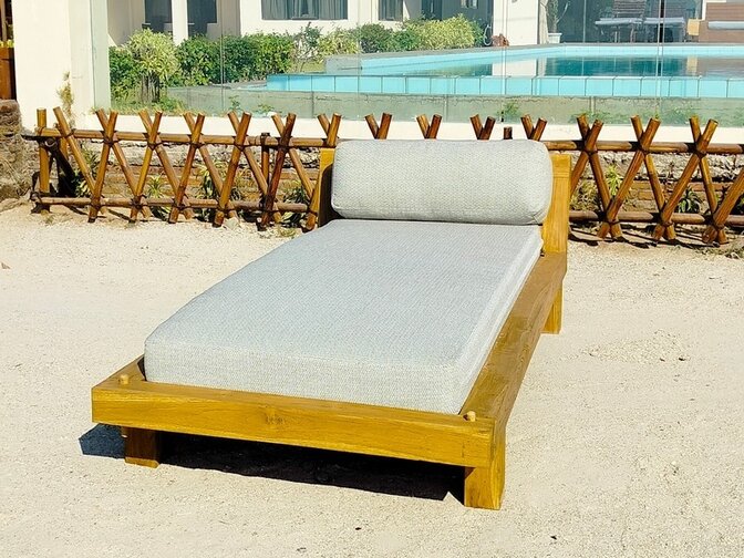 Teak bed – Sella daybed – single – dismountable 90x200x6cm