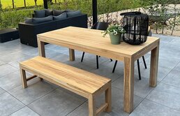Teak garden tables
