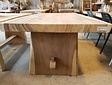 Wooden base for tree trunk table