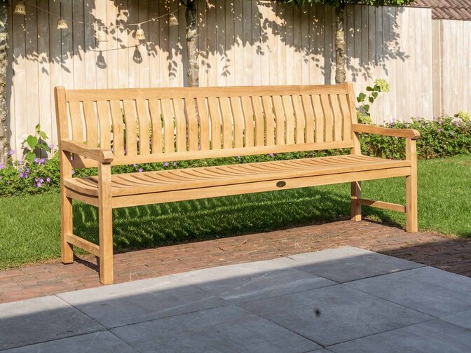 Teak garden bench Bergamo 215cm