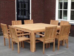 Teak Napoli garden table 160x160cm