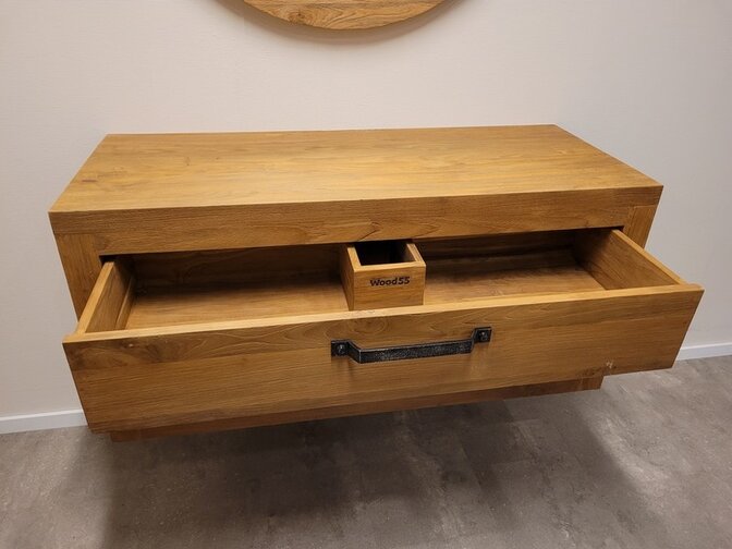 Hanging bathroom furniture 110x45x50cm - Natural