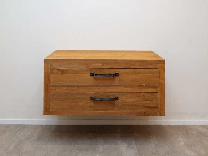 Hanging bathroom furniture 110x45x50cm - Natural