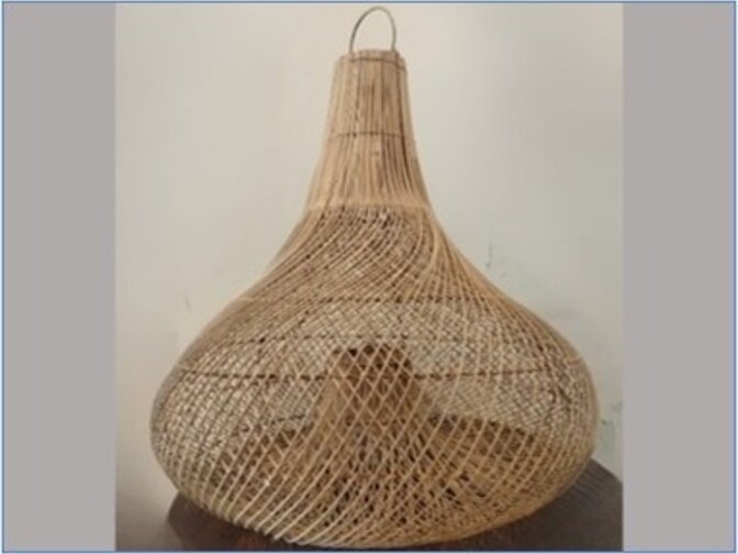 BENDING LAMP Ø 80cm - Rattan