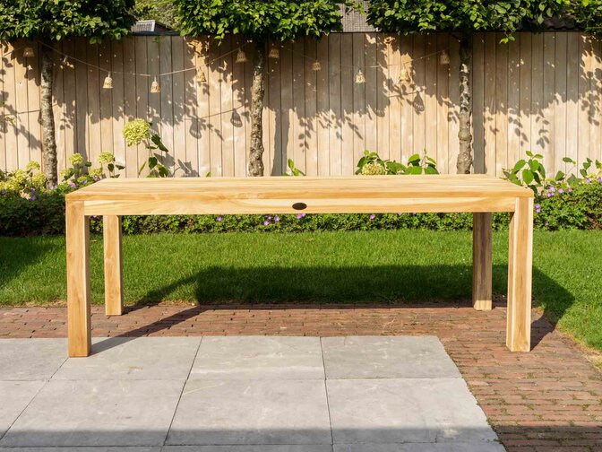 Teak Napoli garden table 80x220x77cm