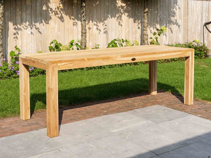 Teak Napoli garden table 80x220x77cm